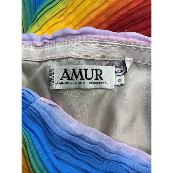 Amur 'Kay' Red Chiffon Dress Size 6 - Picture 4 of 5